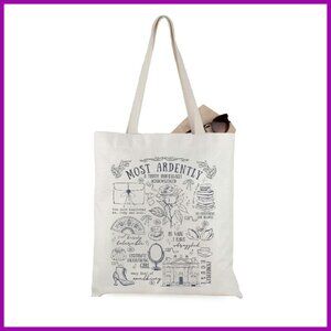 Canvas Tote Bag 15.7x13.4 Inches Multifunctional Storage Organizer